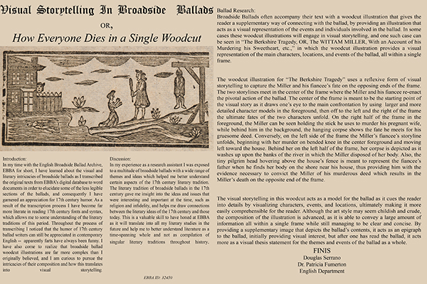 Doug Serrano, Fall 2016