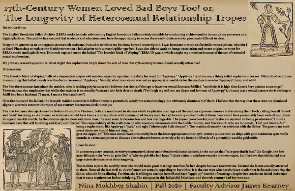 Nina Mokhber Shahin, Fall 2020