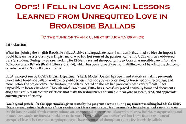 Ariana Celis, Winter 2019